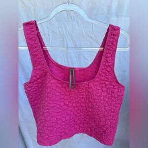 Anthropologie The Hannah Seamless‎ Textured Tank in pink size L